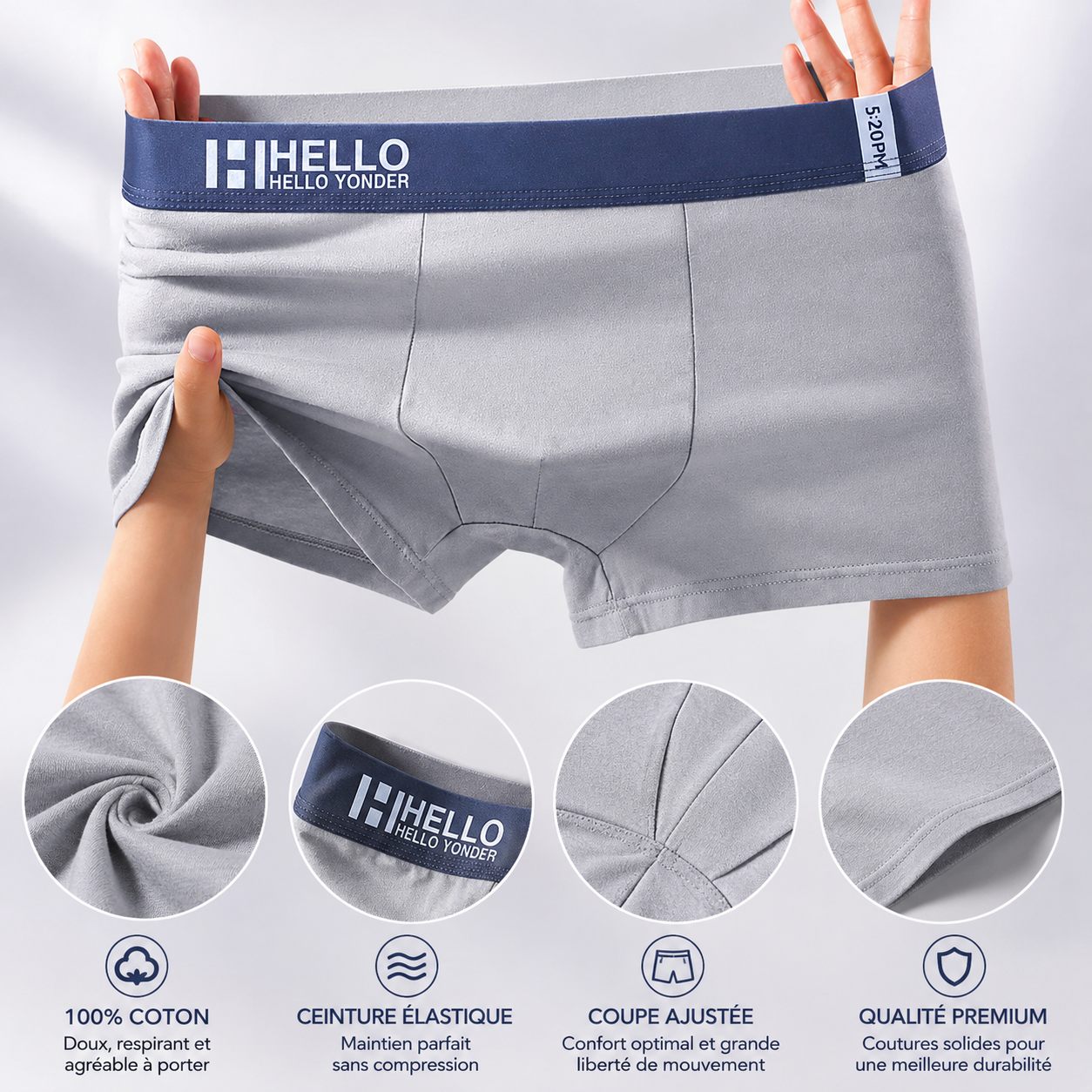 Boxer Homme 100 % Coton –
