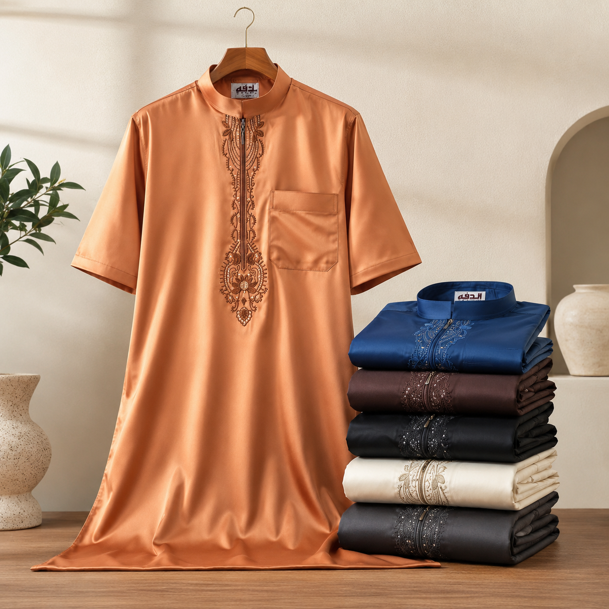 Boubou Homme Brodé Traditionnel – Élégance et Raffinement